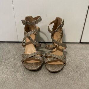 Maripe Gold Strappy Heels